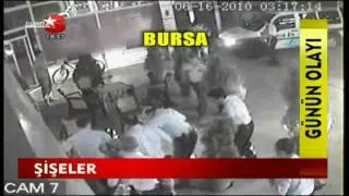 Bursa da Polis ve alkolu gencler arasinda Kavga.