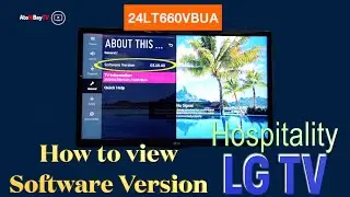 24LT660VBUA LG TV - How to view the software version
