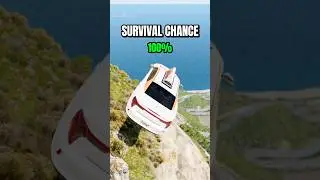Cars Falling Cliff