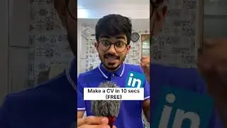 How to Make a CV/RESUME for FREE using LinkedIn | Ali Solanki 