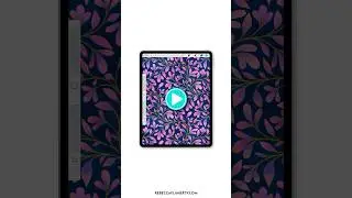 Dark Trailing Floral Seamless Pattern Time Lapse in #Procreate
