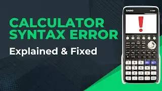 What is SYNTAX ERROR and how to FIX it?