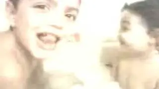 Kids in bathtub