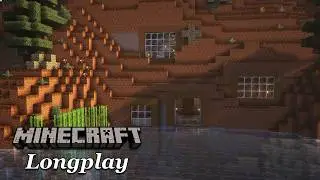 Minecraft Relaxing Longplay  - Cozy Mountainside Cave House(No Commentary) 1.20