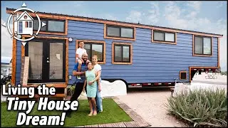 Family TINY HOUSE TOUR w/ master bedroom, 2 lofts, & office