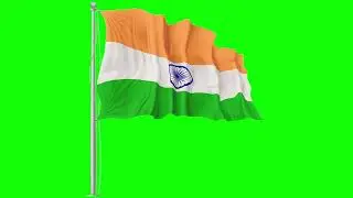 green screen video| Independence Day Green Screen 2024| Flag Hosting Green Screen Video 2024
