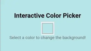 Interactive Color Picker in html css and JavaScript | 
