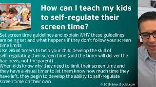 How can I teach my kids to self regulate their screen time