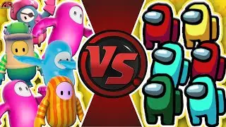 FALL GUYS vs AMONG US TOTAL WAR! (Fall Guys vs Among Us Animation) | CARTOON FIGHT CLUB