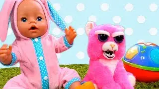 Видео про игрушки и куклу Беби Бон. Злая-добрая зверушка у клоуна!