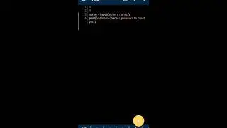 Python programming || Pleasure to meet you || 