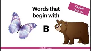 Words that begin with B #english vocabulary #english for children #english lessons #letter B