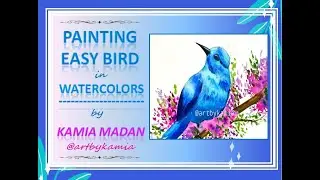 WaterColor Blue Bird | Easy Watercolor Step By Step Tutorial by Kamia Madan | The Uncommon Box
