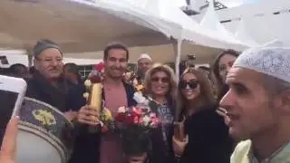استقبال مهدي بناني بمطار محمد الخامس بعد فوزه بلقب بطل العالم بقطر