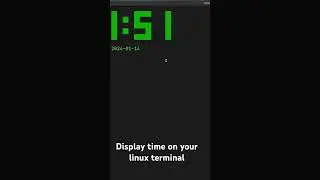 Display Time ⏰ in linux terminal using tty-clock command | #Shorts