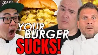 YouTuber SCHOOLS Pro Chefs on the PERFECT Burger | Pro Chef Reacts