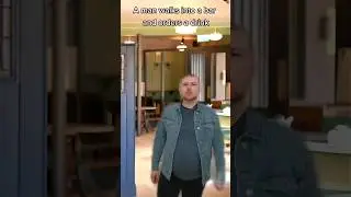 A man gives a bartender an offer