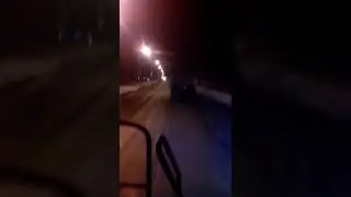 На белазе по ночному городу