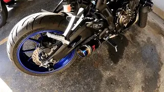 Yamaha MT-07 w/ Black Widow Exhaust (Cold Start)