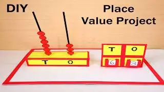 place value chart working model making project using cardboard   | DIY | howtofunda