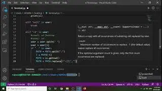Recreating a Terminal With dynamic Path using Python.