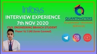 Infosys Interview Experience 2021( 7th Nov) | How to get Placed in Infosys from Civil Branch?