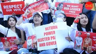 တပ်မတော်အာဏာသိမ်းမှုကို  အနုပညာရှင်များက ဆန့်ကျင်ဆန္ဒပြ