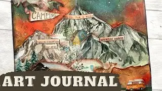 Art Journal with scrapbook papers! VERY EASY FOR BEGINNERS