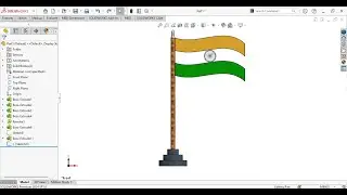 3D Making Indian Flag on Solidworks || Tiranga