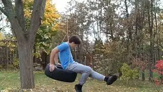 Testing how fast this tire swing can spin
