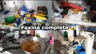 FAXINA COMPLETA 😱| A CASA TAVA MUITO SUJA| ORGANIZEI TUDO 🌼