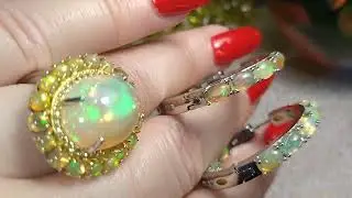 Солнечные Камни 💓🌞💓в Бриллиантах 👑🌞👑🌞 Серьги и Кольца 💥💥👑