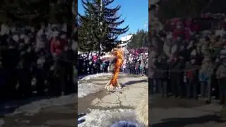 Сжигают чучело