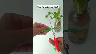 How to cut paper leaf #shorts #crafting #paperleaf #origamileaf #diy #youtubeshorts #cut #leaves