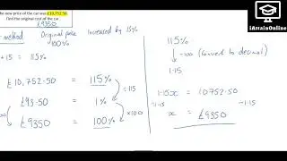Reverse Percentages