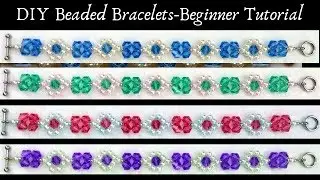 Beading tutorial for DIY Bracelets. Beaded Bracelets. Beginner project
