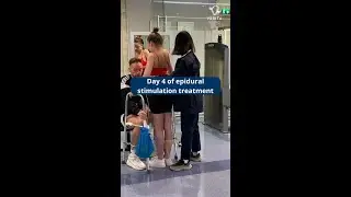 Anita's stepping progress with epidural stimulation
