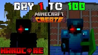 I Survived 100 Days In Minecraft Hardcore With Create Mod || Necromancer