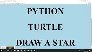 TURTLE - DRAW A STAR