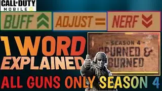 ONE WORD EXPLAINED BUFF AND NERF SEASON 4 OFFICIALLY ANNOUNCED BY CODM FOR JUNE 2021 COD MOBILE