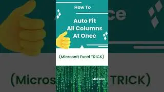 How To Auto Fit All Columns At Once  