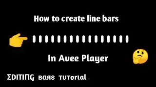 How to create  bars in Avee players 2019|Bars tutorial avee players 2019|MSR Creations|#aveeplayer