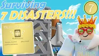 I Survived 7 Disasters in Natural Disaster Survival... TWICE!