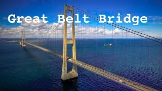 Great Belt Bridge Denmark 4K *REMASTER* 🌉 🚁