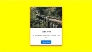 HTML CSS Card Design for Beginners | Simple UI Card 