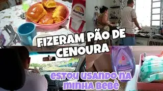 VLOG: SAÍ DE CASA COM A BEBÊ |MEU MARIDO E MINHA SOGRA FIZERAM PÃO CASEIRO