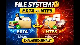 What is a File System? 🤔 | EXT4 vs NTFS Explained with Real-Life Example