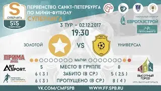 Чемпионат Санкт-Петербурга по мини-футболу. Суперлига. Золотой - Универсал