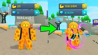 I pumped 100 MILLION of power and became the strongest on the server! - Training Simulator