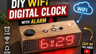 Build a digital clock with 'Alarm' and 'WIFI' SYNC||Esp8266 project
